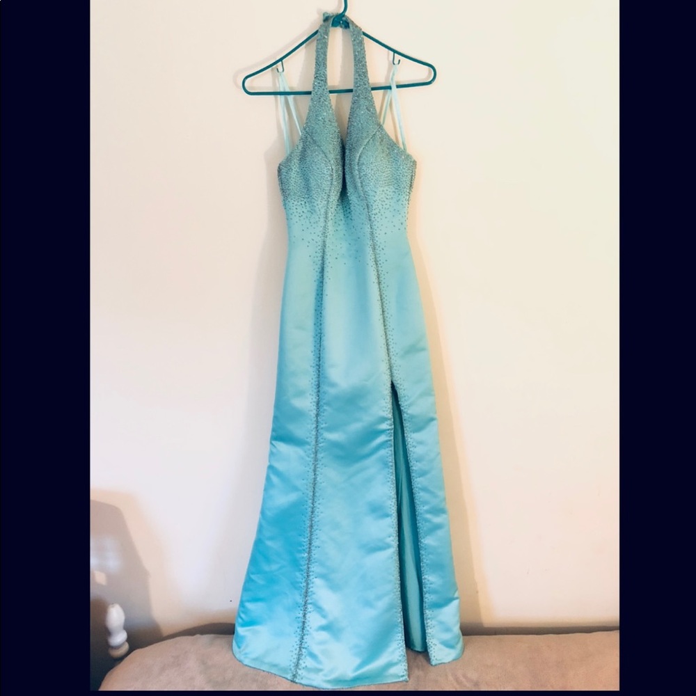 Aqua prom/pageant dress